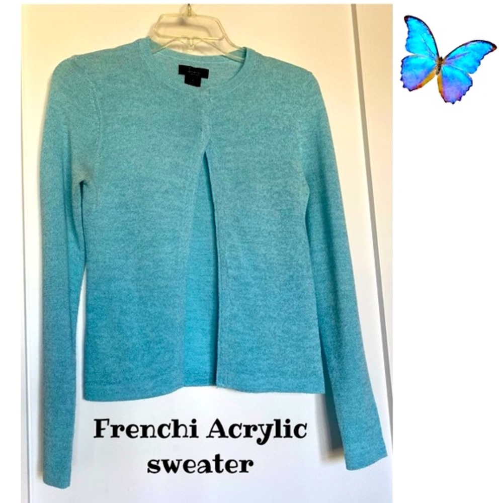 Frenchi Sweater metallic blue